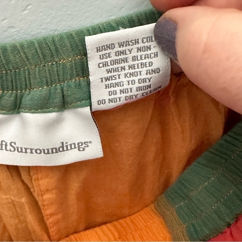 Soft Surroundings Plaid Long Maxi Skirt 00s  Bright Pastel Colorful Skirt XL - Picture 7 of 9